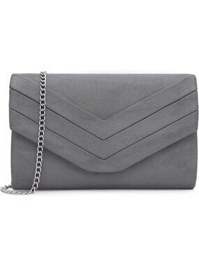 Chic Suede Evening Bag for Women, Stylish Crossbody Clutch & Shoulder Purse